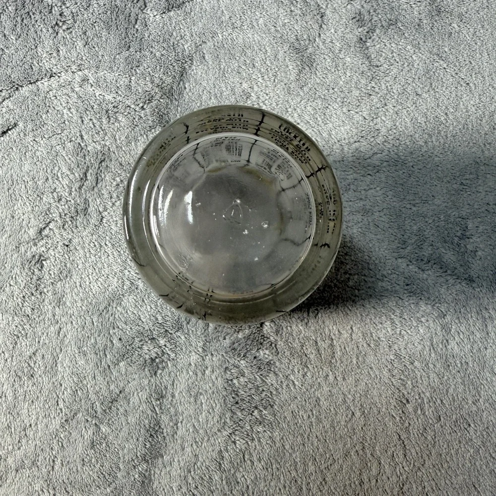 Vintage Federal Glass Frosted Cocktail Mixed Drink Bartender's Recipe Mix Shaker